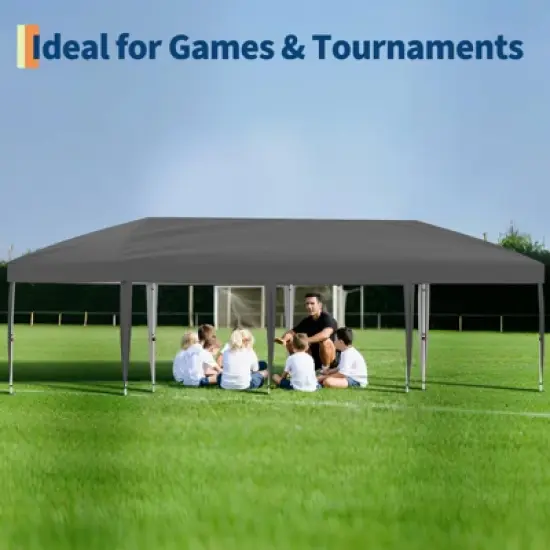 10x30 Pop Up Canopy with 8 Sidewalls - Heavy Duty Outdoor Canopy Tent with Portable Roller Bag image {3}