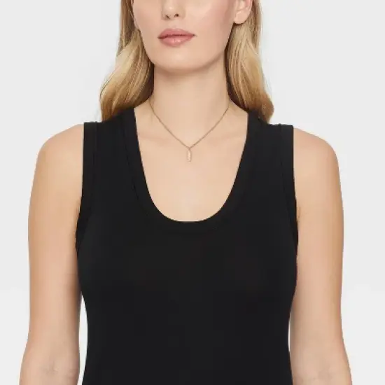 Celeste & Rae 14K Gold Dipped Feather Pendant Chain Necklace image {1}