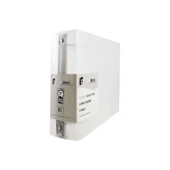 JAM Paper Standard 3" 3-Ring Flexible Poly Binder Clear 821T3CL image {3}