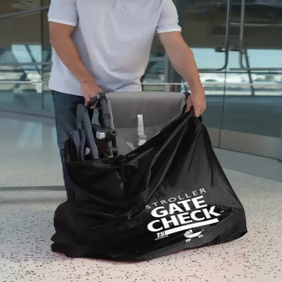 J.L. Childress Gate Check Bag for Single & Double Strollers, Black, Height 46" image {2}