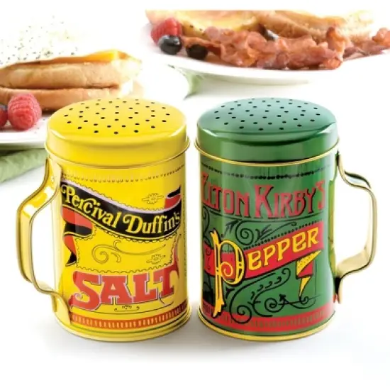 Collections Etc Unique Nostalgia Salt and Pepper Shaker Set Green image {1}