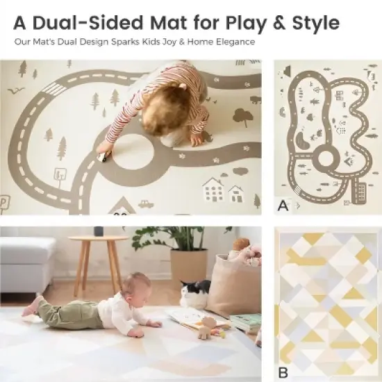 Tiny Land&reg; Double-Sided Baby Playmat Urban Zoo Adventure image {2}