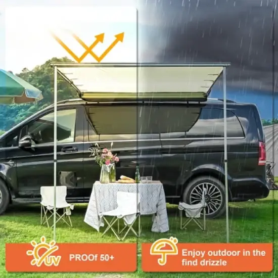 Yescom Car Side Awning Rooftop Pull Out Tent Shelter image {3}