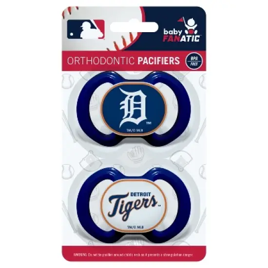 BabyFanatic Officially Licensed Unisex Pacifier 2-Pack - MLB Detroit Tigers image {2}