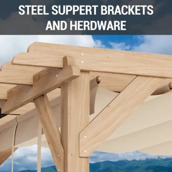 Outdoor Wood Pergola, Wooden Pergola Gazebo for Outdoor Porch Garden Backyard Patio image {4}