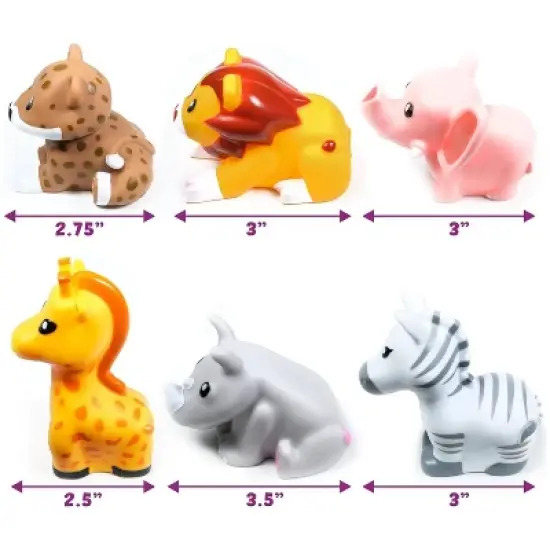 Tub Works Savanna Mold Free Bath Toys, 6 Pack image {2}