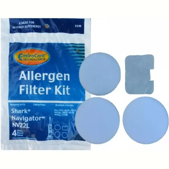 Shark NV22L Navigator Replacement Foam and Felt 4 Piece Filter Kit, Shark Part XF22 image {4}