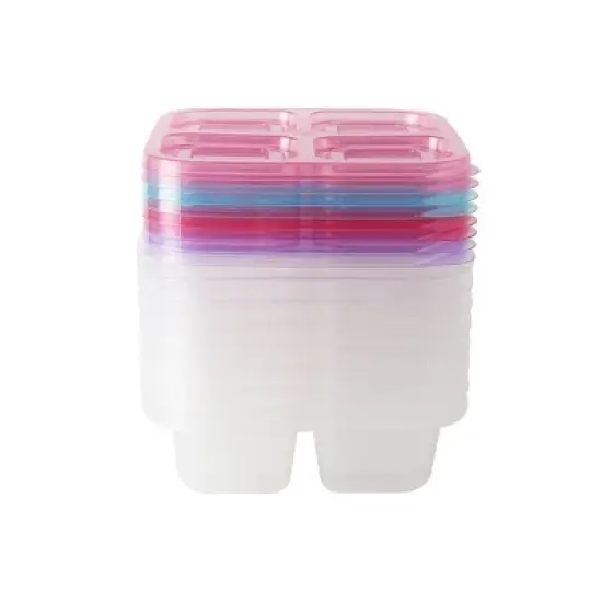 Cook With Color 16pc 4 Compartment Portion Containers image {3}