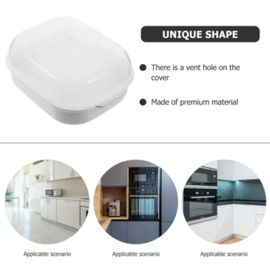 Itopfox Microwave Steamer for Cooking Vegetables, Plastic Steamer with Lid for Veggies, Seafood, Healthy Meals (Random Color) image {5}