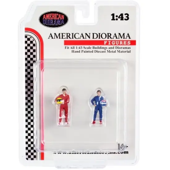 "Racing Legends" 80's Set of 2 Diecast Figures for 1/43 Scale Models by American Diorama image {3}