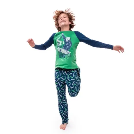 Sleep On It Boys Skate of Mind Brushed Jersey 2-Piece Pajama Sleep Set image {2}