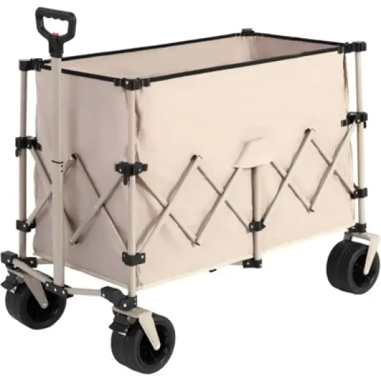 FATMOON Collapsible Wagon 220lbs with Big All-Terrain Wheels 300L Folding Utility Cart for Camping, Beach, Gardening & Shopping image {13}