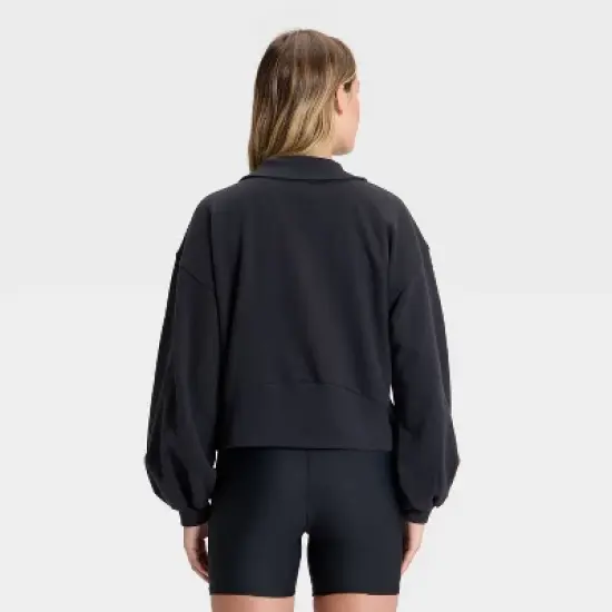 Women's Henley French Terry Sweatshirt - JoyLab&trade; image {1}