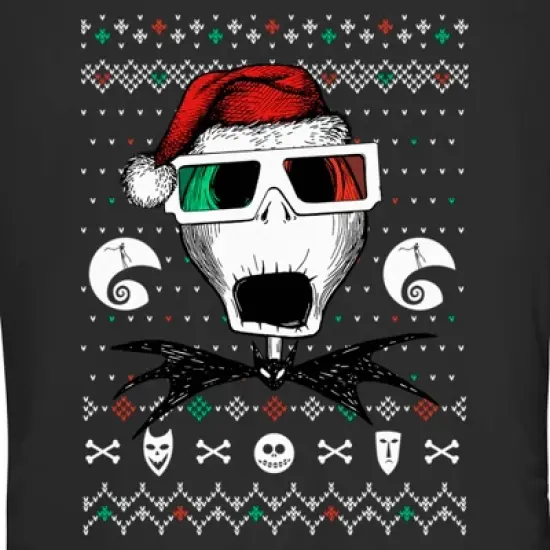 Junior's The Nightmare Before Christmas Ugly Christmas Jack Portrait T-Shirt image {1}