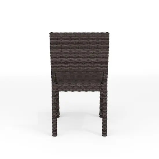 Martha Stewart Bedford Indoor-Outdoor Stackable Patio Dining Chair in Rattan Wicker image {10}