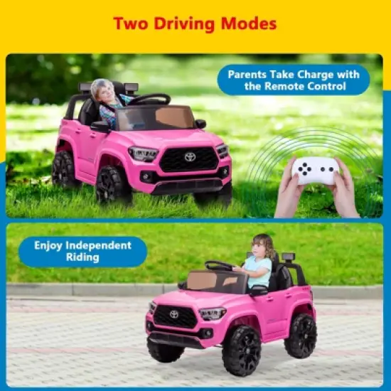 Officially Licensed Toyota Tacoma 12V Kids Ride-On Car with Parent Remote Control image {3}