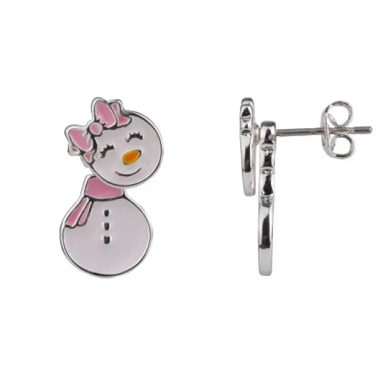 FAO Schwarz Holiday Snowgirl Front to Back Earrings image {1}