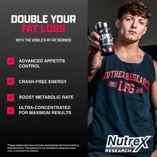 Nutrex Research Lipo 6 Black UC| Thermogenic Energizing Fat Burner Supplement, Increase Weight Loss, Energy & Intense Focus |Capsule, 60Count image {5}