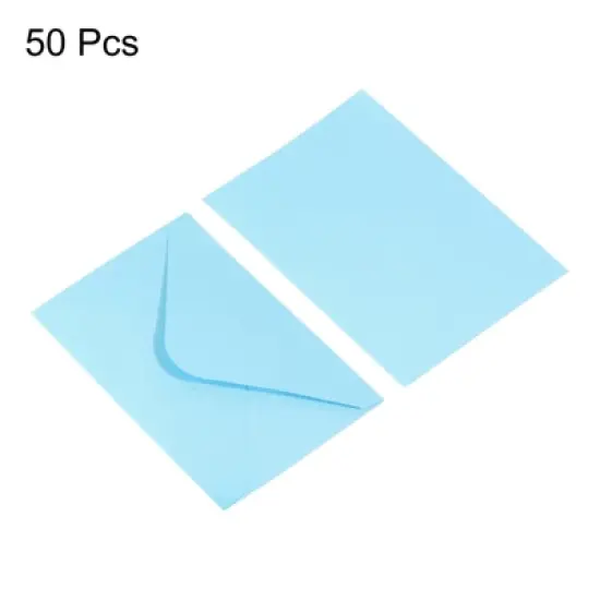 Unique Bargains Blank Paper Mini Vintage DIY Greeting Card Envelopes 50 Pcs image {2}