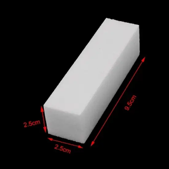 Unique Bargains Tips Manicure Tool Nail Art Buffing Sanding Files Block Pedicure Care White 5pcs image {4}