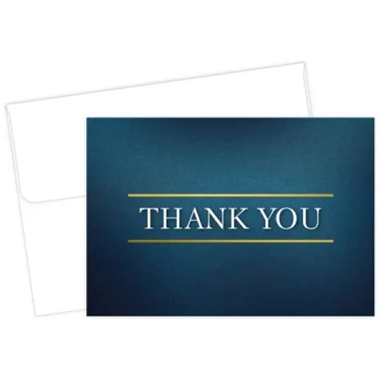 50ct Medieval Thank You Note Card & Envelopes Teal: Great Papers! Classic Pattern Stationery with Envelopes image {3}