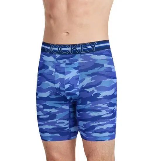 Jockey Men's Sport Stability Pouch Microfiber 9" Long Leg Boxer Brief image {5}