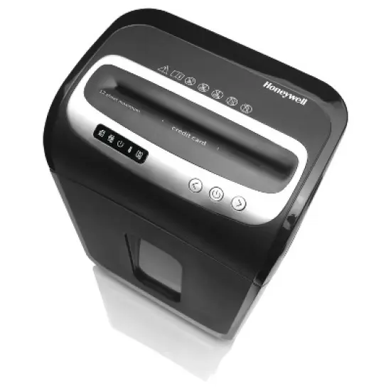 Honeywell 12 Sheet Micro Cut Paper Shredder for Home use Black: Automatic Start, Shreds Credit Cards, 5.28 Gallon Capacity image {3}