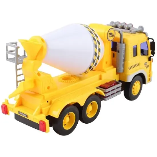 Link Worldwide Ready! Set! Play! Pull Back Powered Cement Mixer Truck Toy With Lights And Sounds image {1}