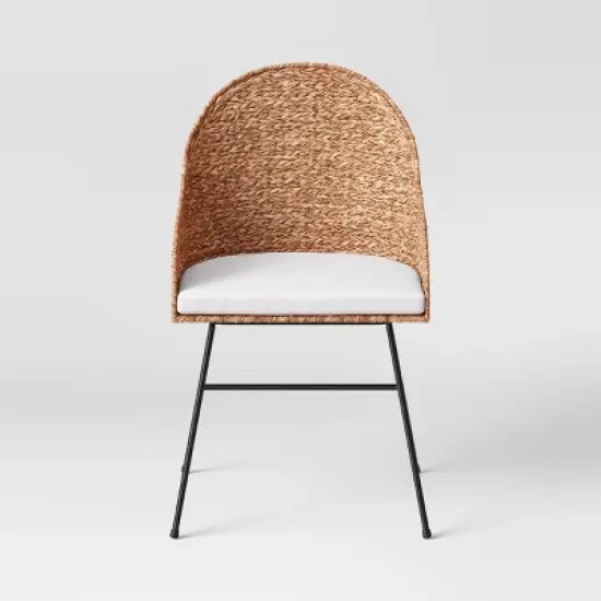 Landis Woven Backed Dining Chair with Cushion Natural - Threshold&trade; image {2}