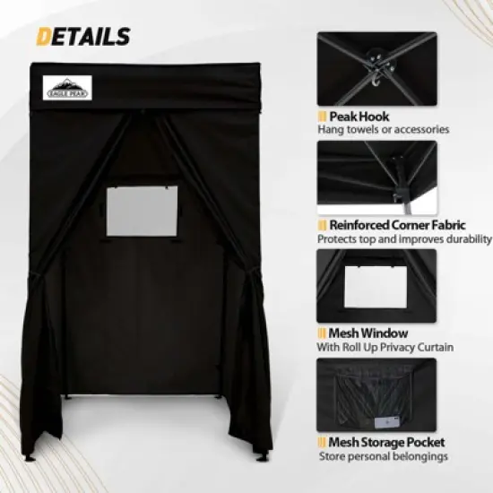 EAGLE PEAK 4x4 Pop Up Canopy, Portable Privacy Changing Room Photoshoots image {3}