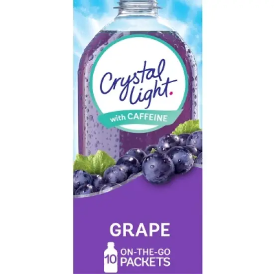 Crystal Light On the Go Grape Energy Drink Mix - 10pk/0.11oz Stix image {9}