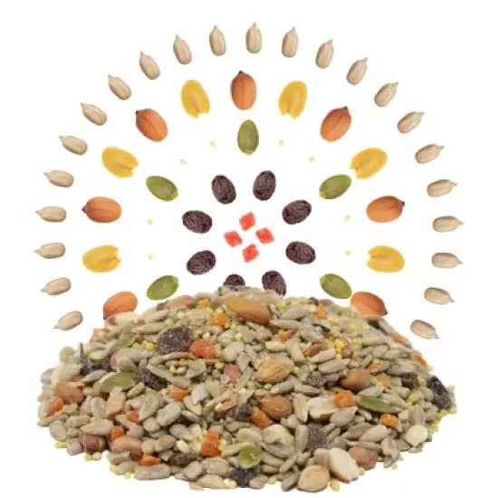 Melody Select 5lb Waste Free Nut & Fruit Wild Bird Food: Shell-Free, Sunflower Hearts, Peanuts image {2}