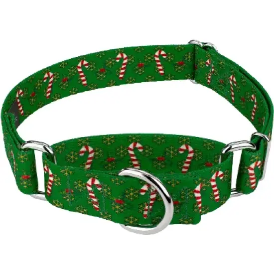 Country Brook Petz Candy Cane Christmas Martingale Dog Collar image {6}