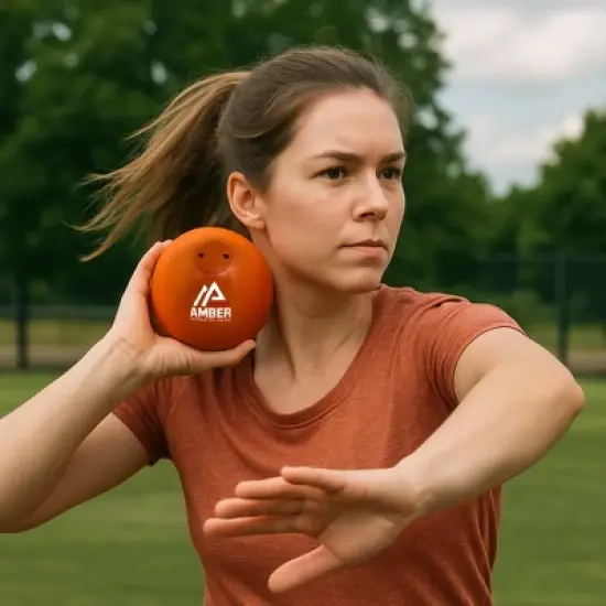 Amber Fight Gear Precision Performance Iron Shot Put,versatile for training& competition,with sturdy cast iron build and durable polyurethane coating. image {5}