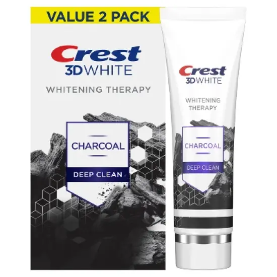 Crest 3D Whitening Therapy Charcoal Deep Clean Toothpaste - 4.6oz/2pk image {6}