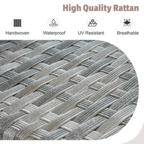 Tenaya 10pc Wicker Outdoor Patio Furniture Set Conversation Sofa with a Storage Fire Pit and Cushions image {12}