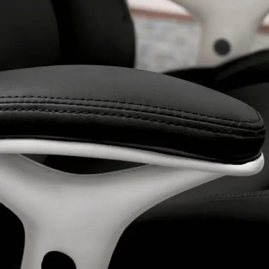 Back N Motion Health & Wellness Managers Chair Black Leather - Serta image {9}