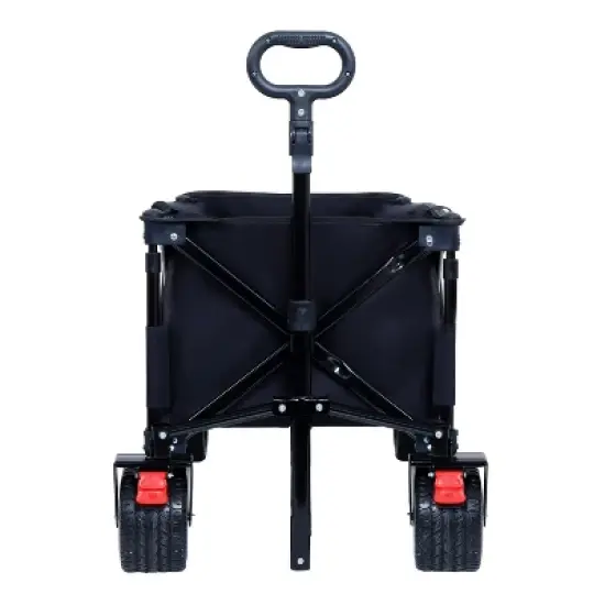 Foldable Wagon with Extended Tailgate, Extra Long Extender Wagon Cart,Beach Wagon Cart Heavy Duty 400LBS with Large All-Terrain Beach Wheels image {9}