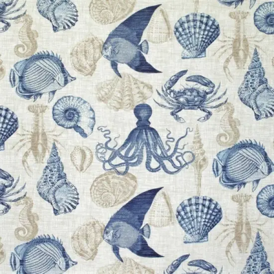 2-Piece Outdoor Wicker Seat Cushions - Sealife - Pillow Perfect image {3}