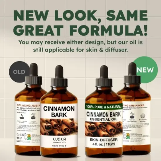 Cinnamon Essential Oil (4 Fl Oz / 118 ml)- KUKKA Cinnamon Bark Oil image {6}