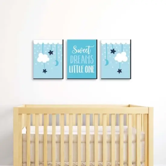 Big Dot of Happiness Baby Boy - Blue Nursery Wall Art and Kids Room Decorations - Gift Ideas - 7.5 x 10 inches - Set of 3 Prints image {1}