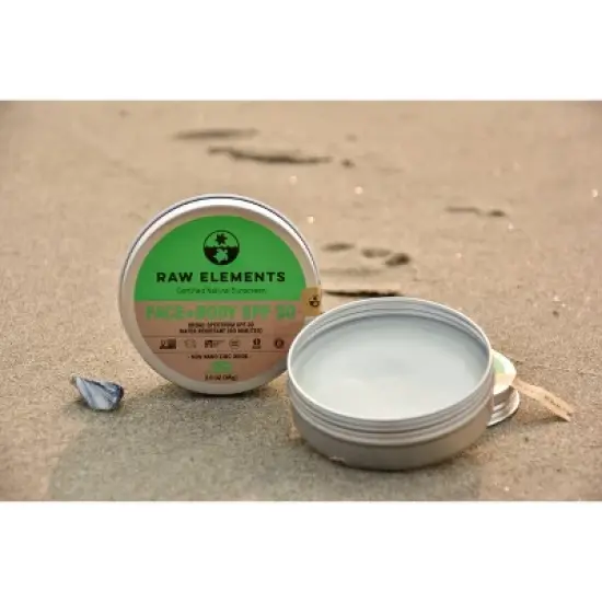 Raw Elements Face and Body Mineral Sunscreen Tin - SPF 30 - 3oz image {9}