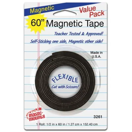 Magic-Mounts&reg; Magnetic Tape, 1/2" x 60" Roll, Pack of 6 image {1}