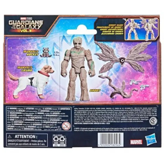 Marvel Guardians of the Galaxy Vol. 3 Groot/Marvel's Cosmo/Baby Rocket Action Figure Set - 3pk image {5}