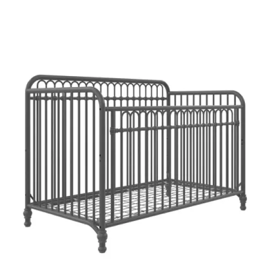 Room & Joy Emma 3-in-1 Convertible Metal Crib JMPA Certified - Gray image {4}