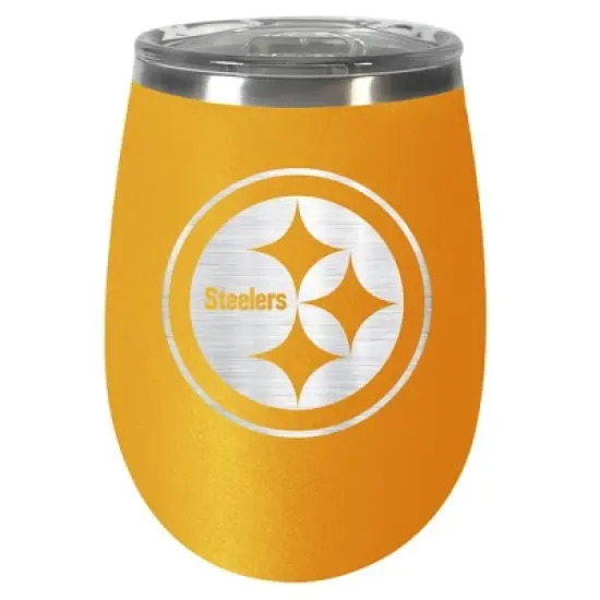 NFL Pittsburgh Steelers 10oz Team-Colored Wine Tumbler image {3}