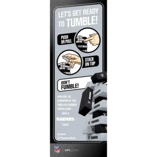 MasterPieces Real Wood Block Tumble Towers - NFL Las Vegas Raiders image {3}