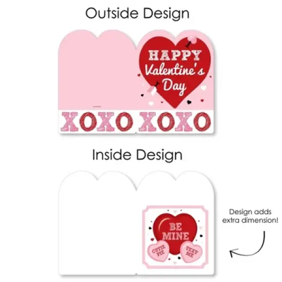Big Dot of Happiness Conversation Hearts - Kids Valentine's Day Giant Greeting Card - Big Shaped Jumborific Card image {4}