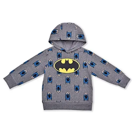 Warner Bros Boy's Batman 2 Piece Coordinates, Pullover Hoodie Jacket and Jogger Pants Set for toddler image {3}