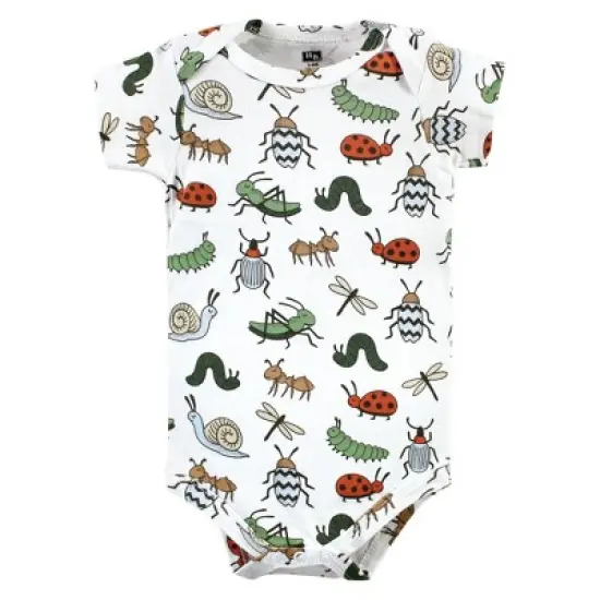 Hudson Baby Unisex Baby Cotton Bodysuits, Bugs 5-Pack image {5}